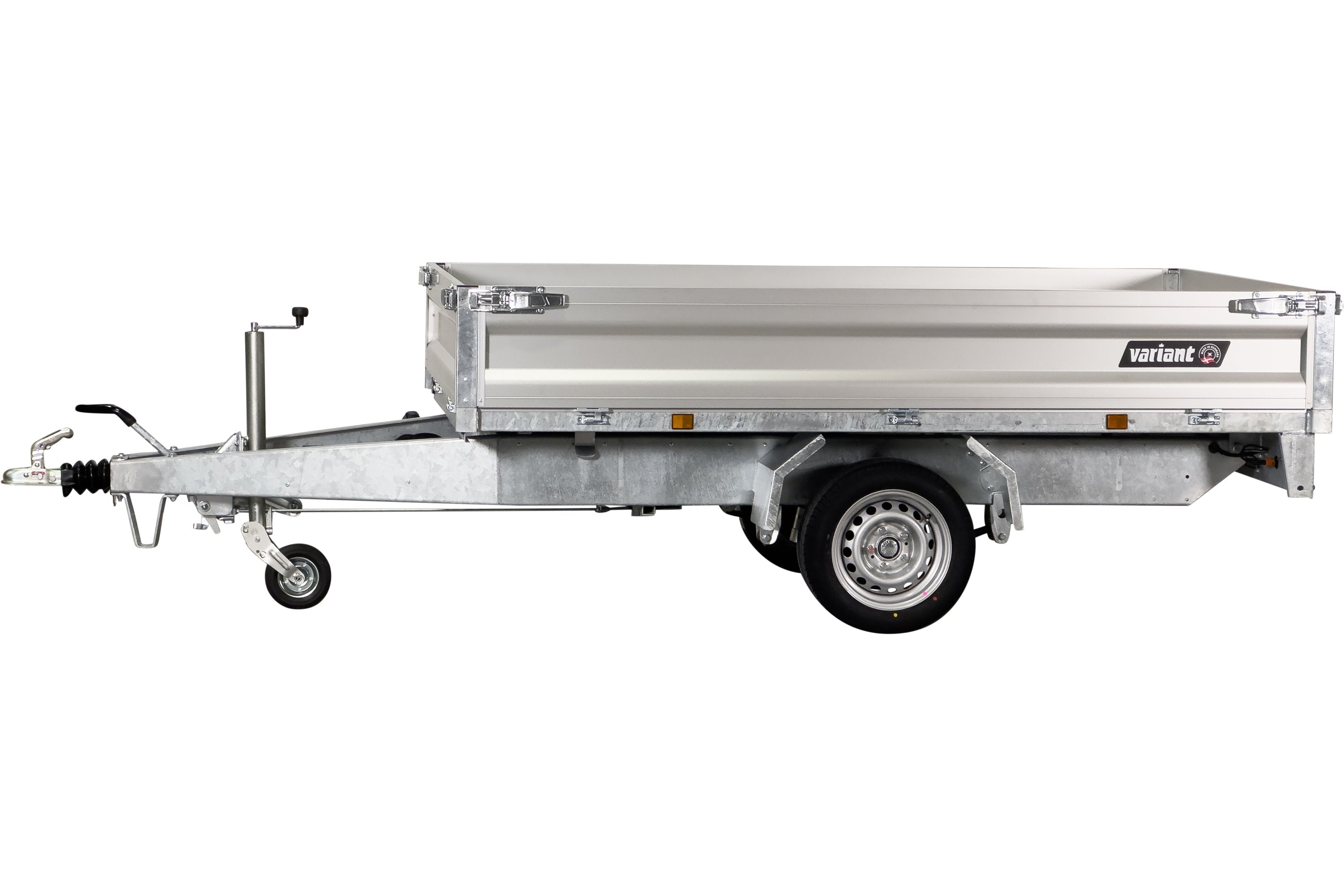 Variant 1815 T2 Tiptrailer | Aluminium/Stål | Ladmål 254 x 145 x 35 cm | 1800 kg