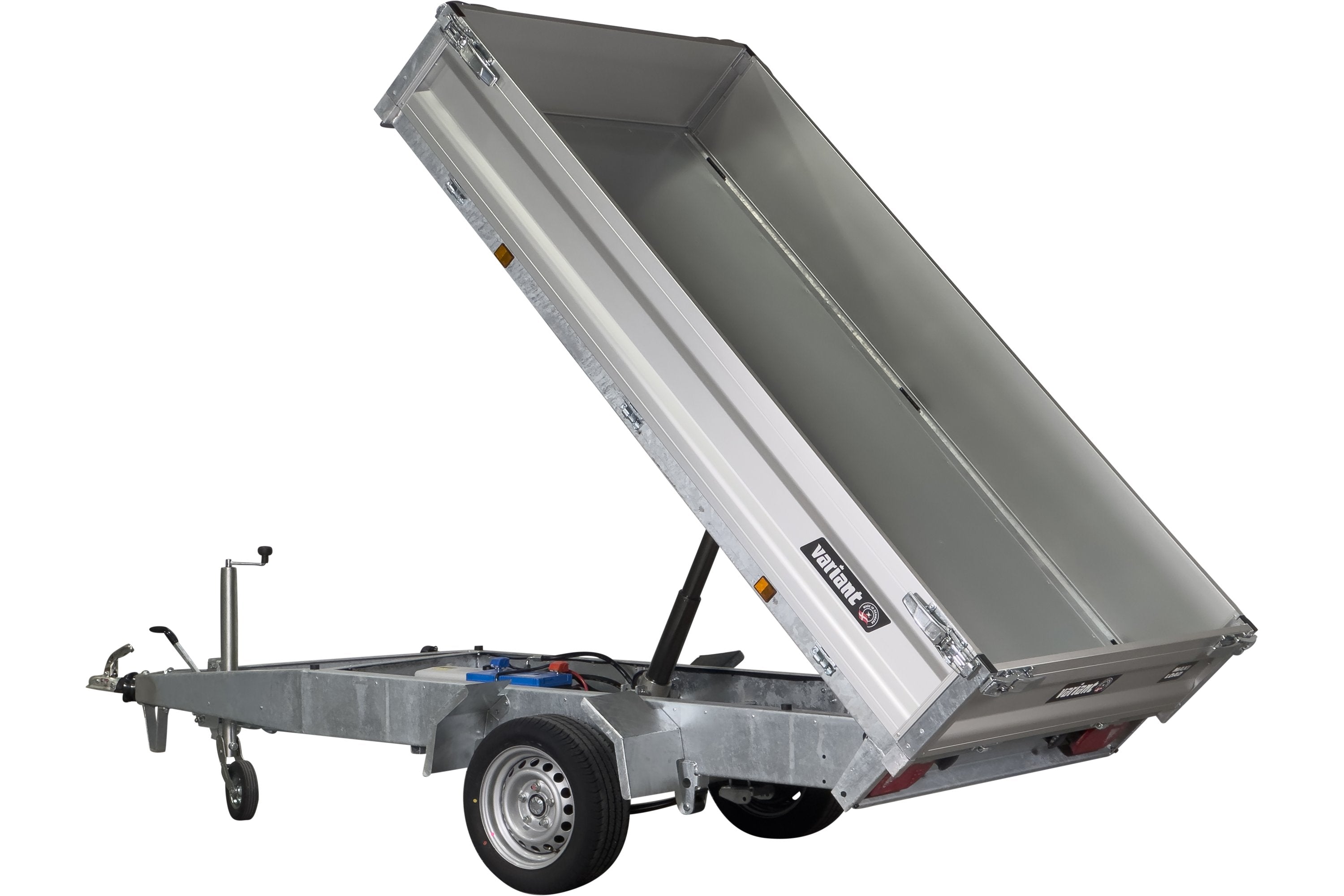 Variant 1815 T2 Tiptrailer | Aluminium/Stål | Ladmål 254 x 145 x 35 cm | 1800 kg