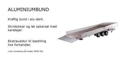 Variant 3500 U5 Uni trailer | Aluminium | Ladmål 520 x 210 x 30 cm | 3500 kg