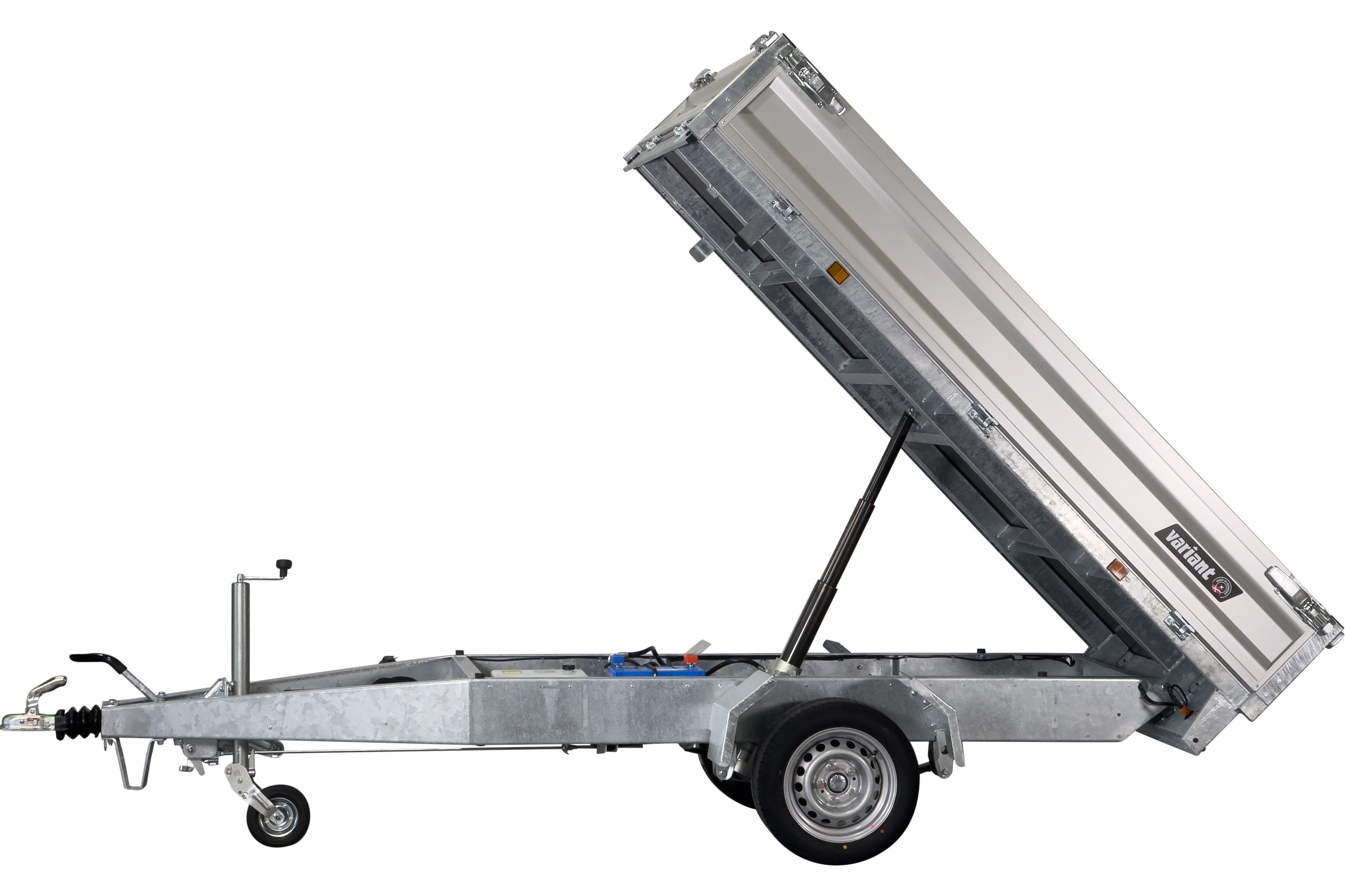 Variant 1315 T2 Tiptrailer | Aluminium/Stål | Ladmål 254 x 145 x 35 cm | 1350 kg