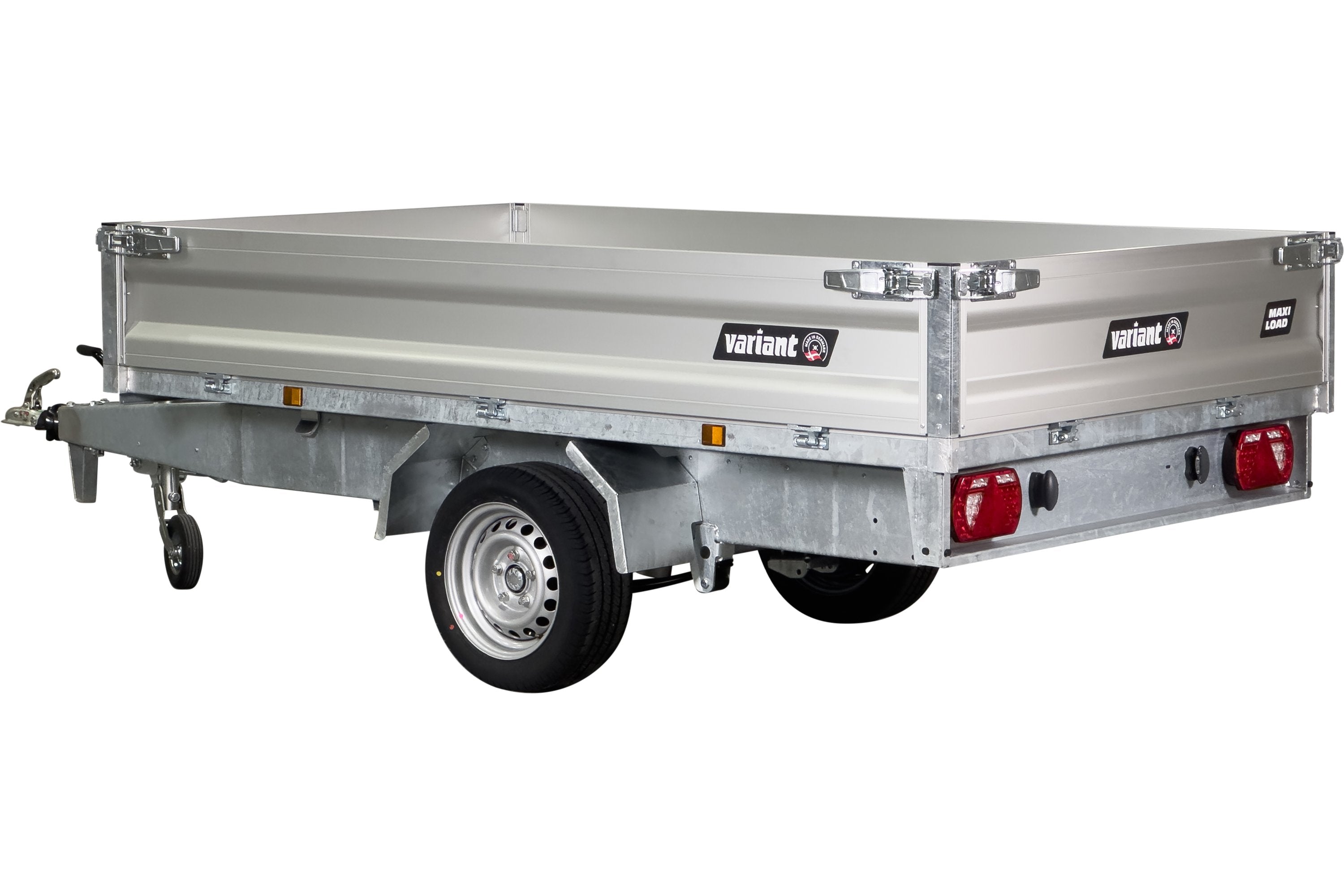 Variant 1815 T2 Tiptrailer | Aluminium/Stål | Ladmål 254 x 145 x 35 cm | 1800 kg