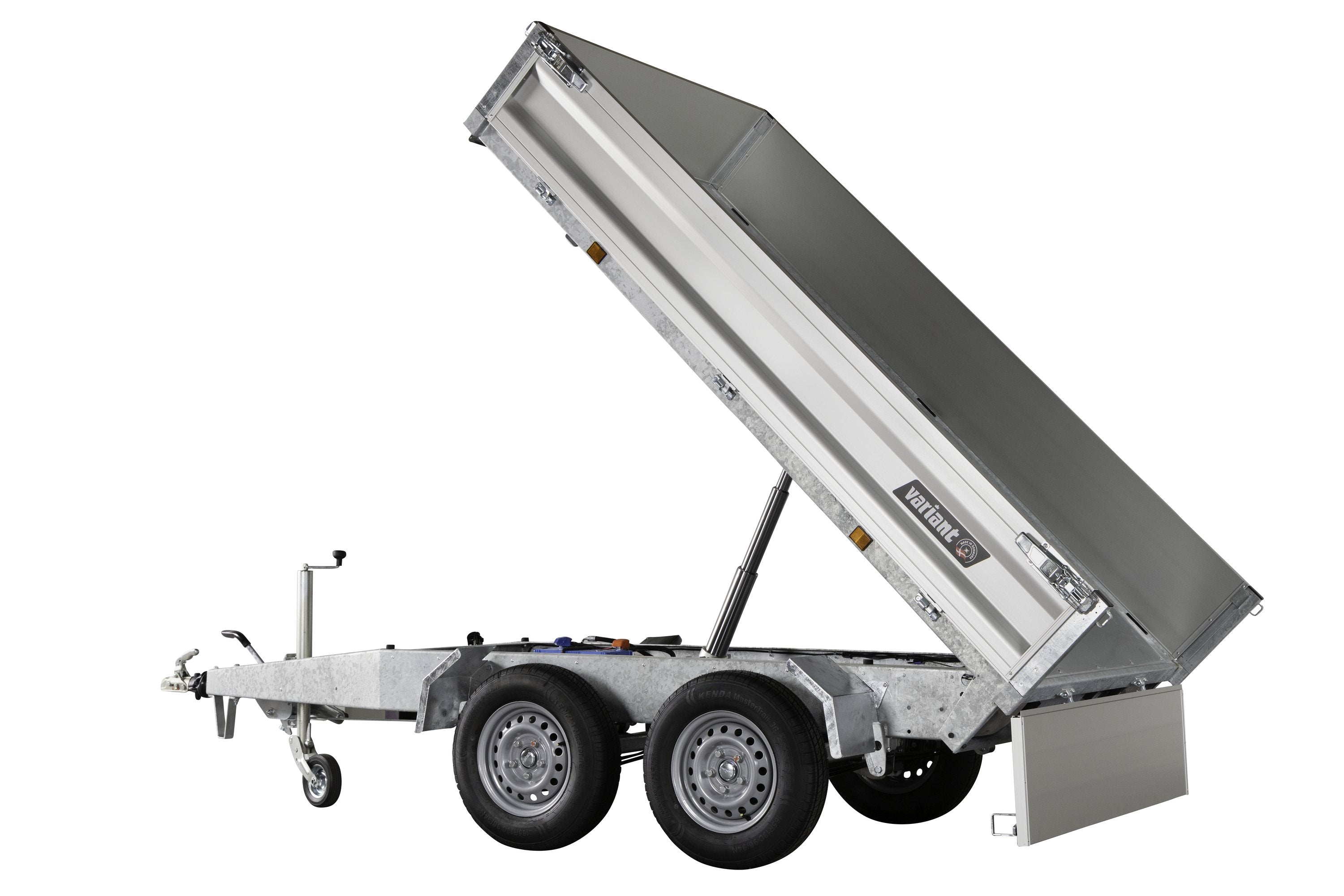 Variant 2715 T2 Tiptrailer | Aluminium/Stål | Ladmål 254 x 145 x 35 cm | 2700 kg