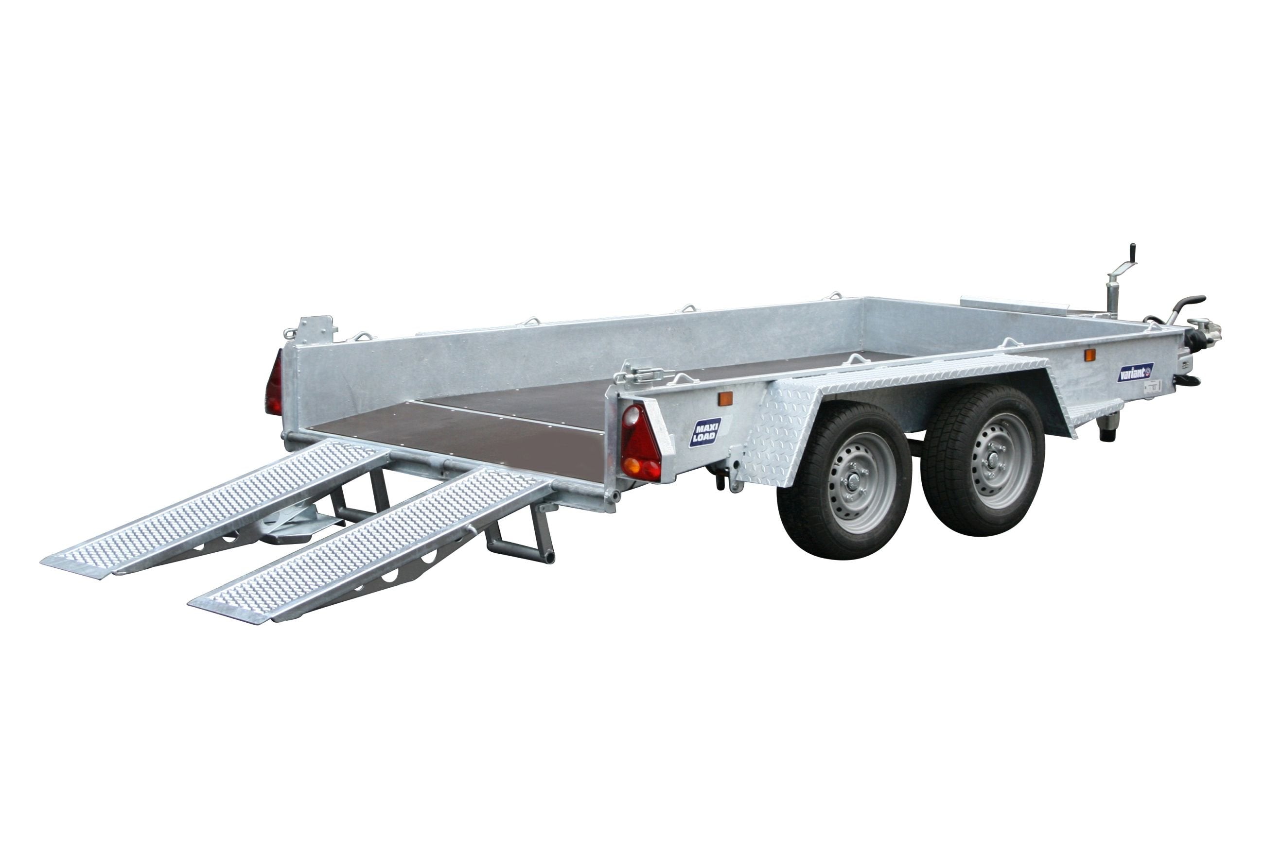 Variant 2716 B3 Maskintrailer | Stål | Ladmål 300 x 162 x 23 cm | 2700 kg