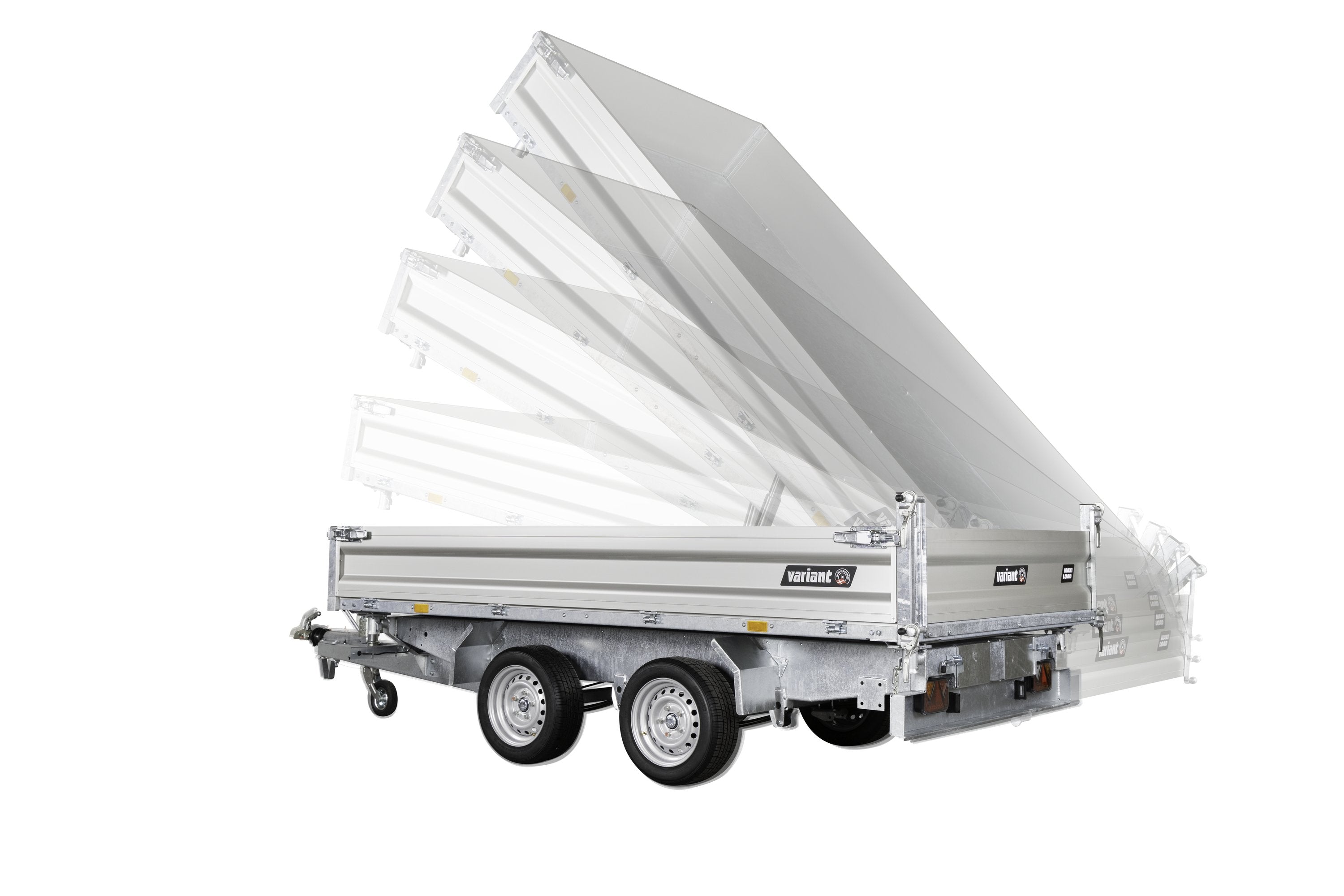 Variant 3017 TB Tiptrailer | Aluminium/Stål | Ladmål 320 x 168 x 35 cm | 3000 kg