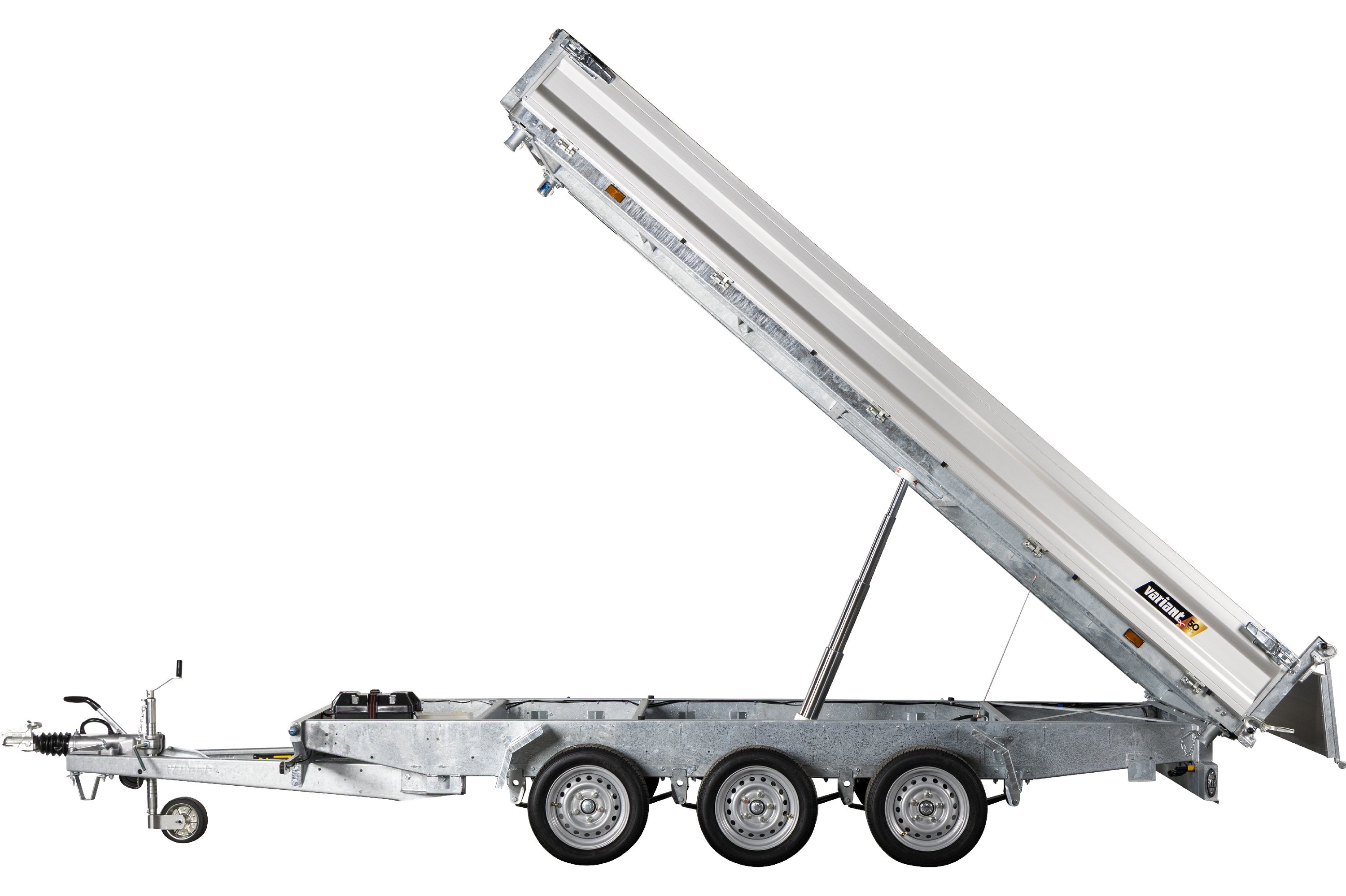 Variant 3321 TB Tiptrailer | Aluminium/Stål | Ladmål 414 x 210 x 35 cm | 3500 kg