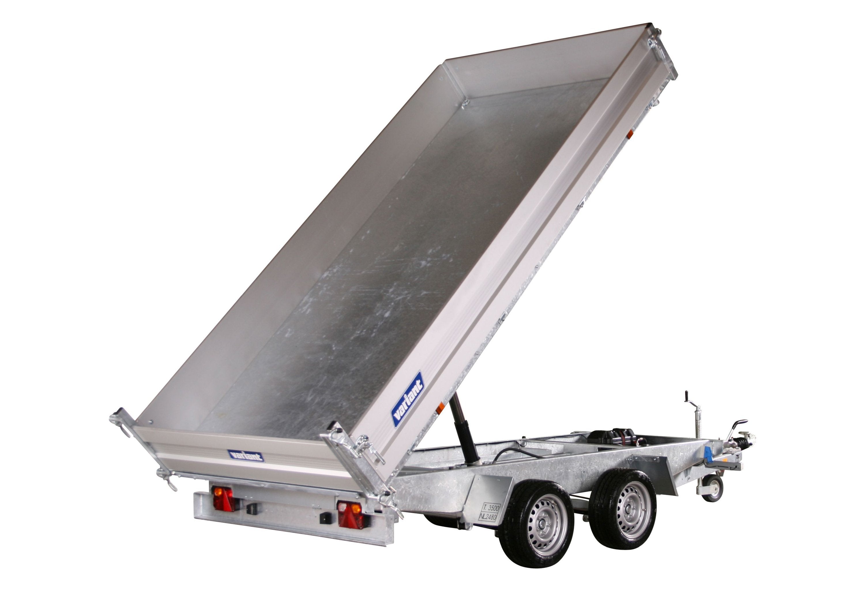 Variant 3519 TB Tiptrailer | Aluminium/Stål | Ladmål 361 x 185 x 35 cm | 3500 kg