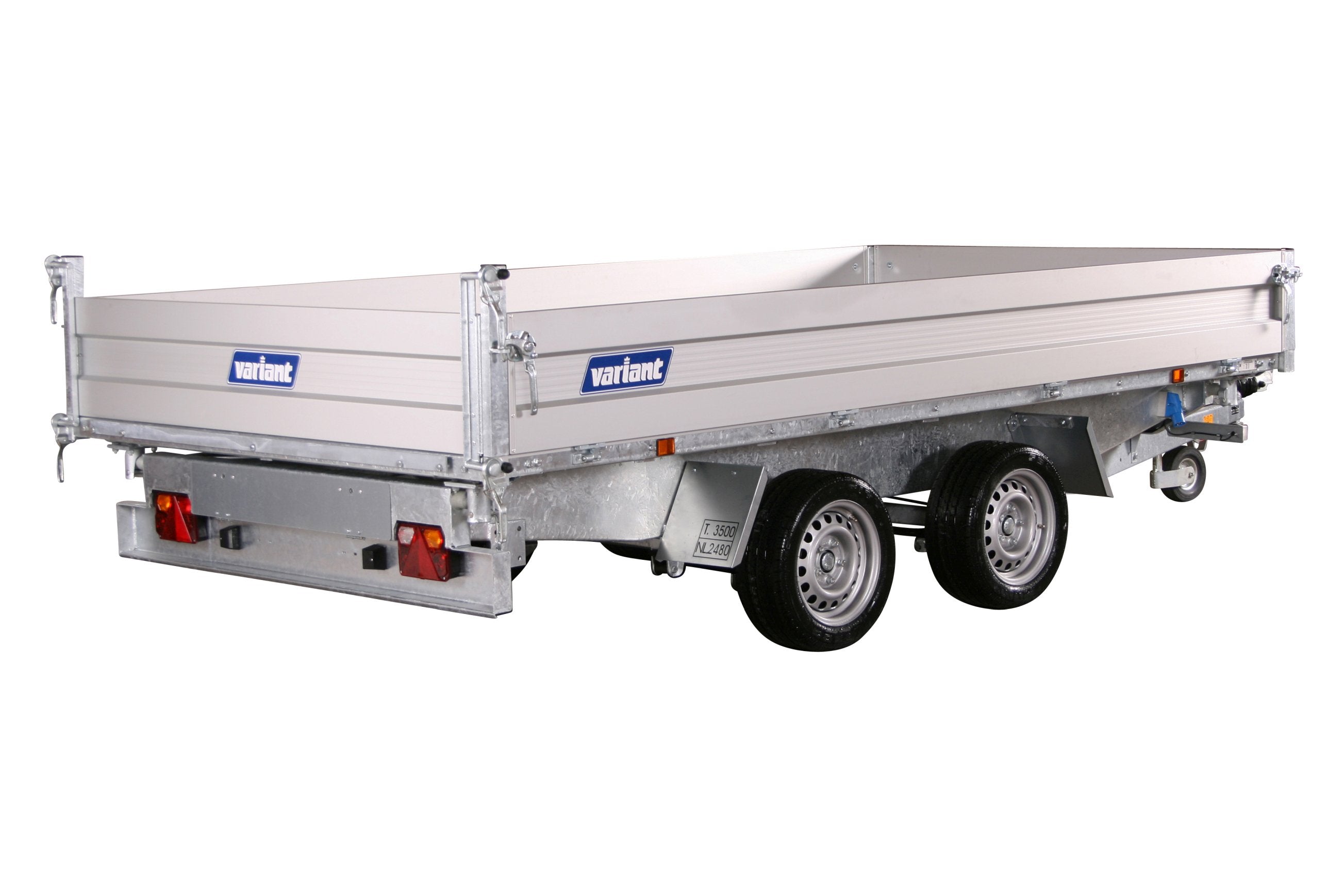 Variant 3519 TB Tiptrailer | Aluminium/Stål | Ladmål 361 x 185 x 35 cm | 3500 kg