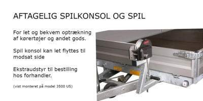 Variant 3500 U6 Uni trailer | Aluminium | Ladmål 620 x 210 x 30 cm | 3500 kg