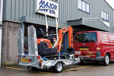 Ifor Williams GH64 Maskintrailer | Ladmål 188 x 123 x 16 cm | 1 aksler, 10" hjul | 1500 kg